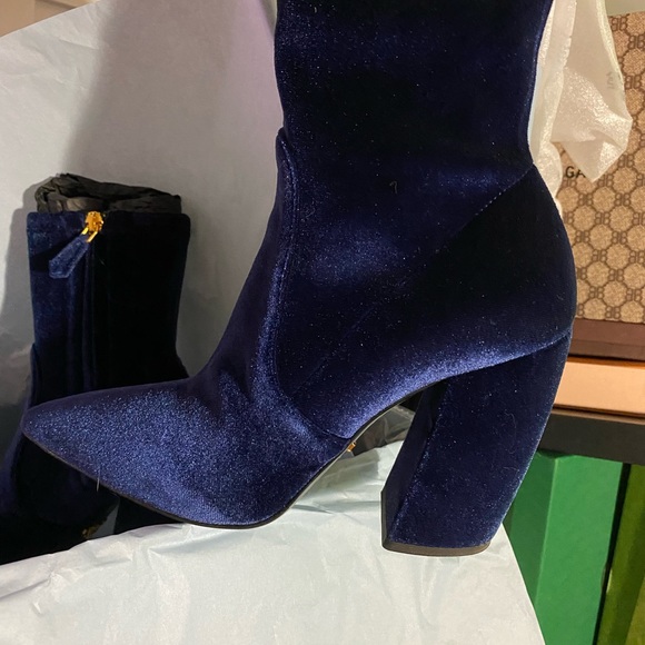 Prada Blue Velvet Boot - Picture 13 of 13